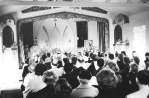 Hollywood Temple in the 1950s during a Sunday Service.