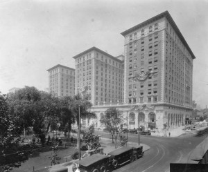 The Los Angeles Biltmore Hotel, around 1923, when it was first built.