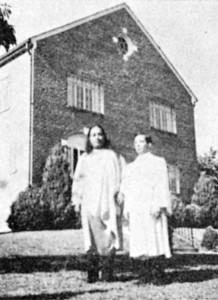 As Yogananda captioned this photo in Autobiography of a Yogi, "The Self-Realization Church of All Religions in Washington, D.C., whose leader, Swami Premananda, is here pictured with me." Date of photo is unknown.